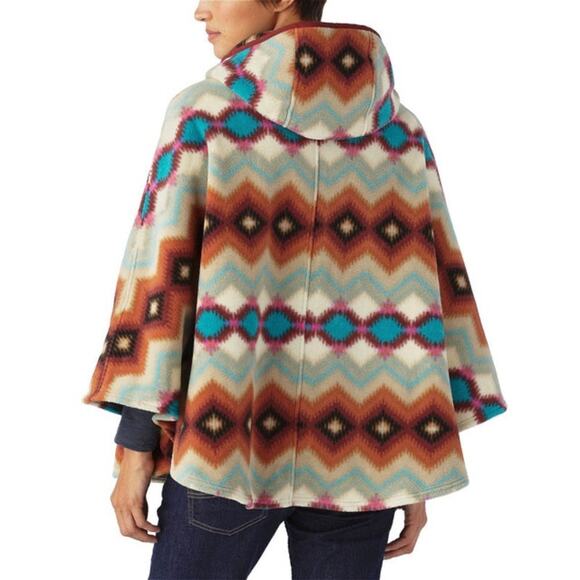 Patagonia Women's Lightweight Synchilla Fleece Poncho - Cinder Red Size XS/S - Picture 2 of 7